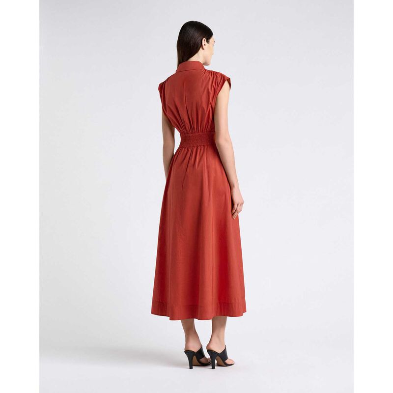 Cue Terracotta Soft Finish Cotton Shirt Dress image number 1